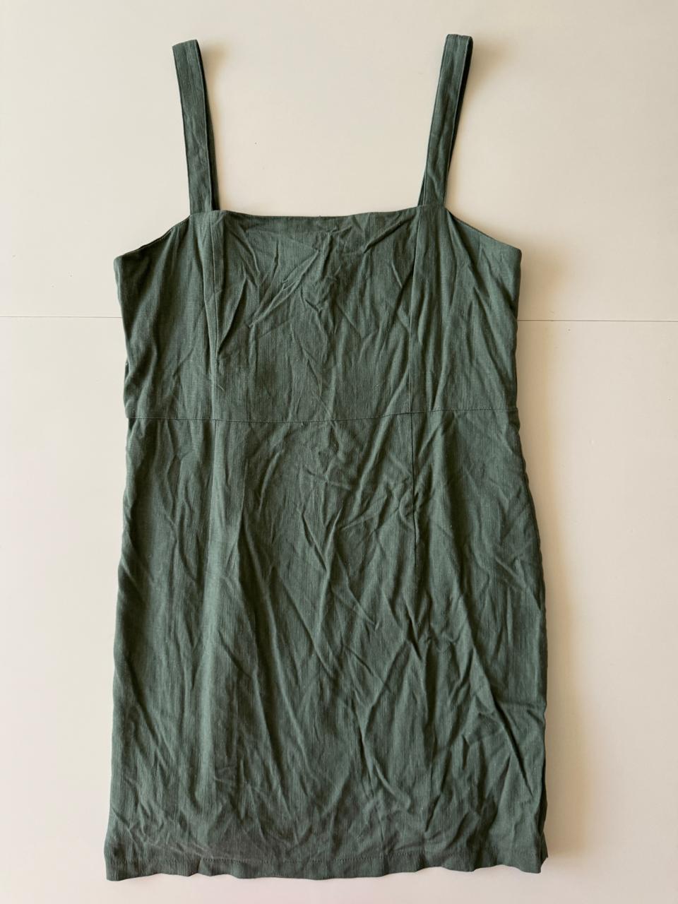 Vestido verde de verano, Talla S, Mujer