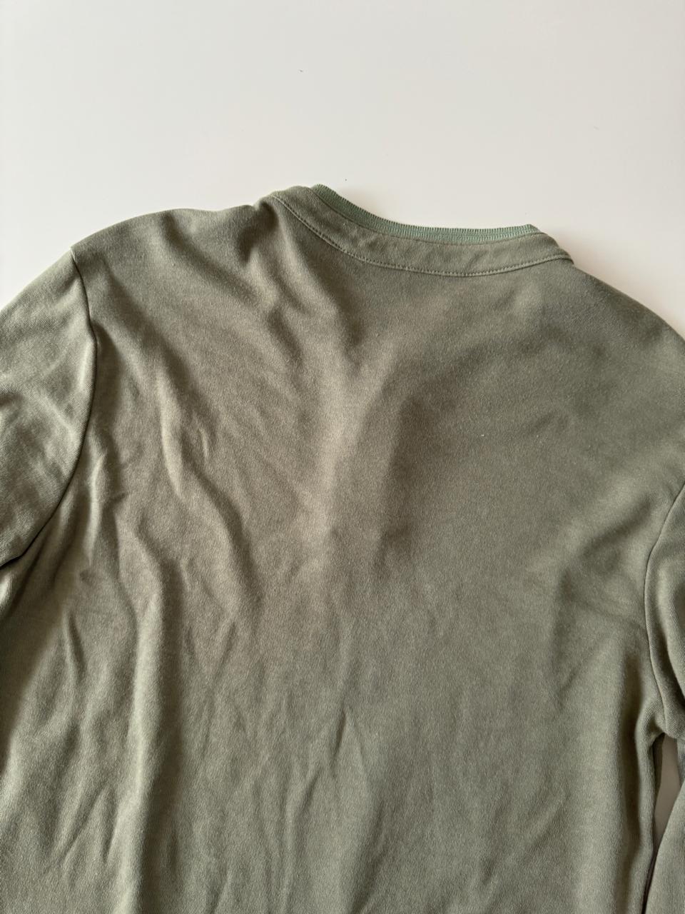 Playera manga larga verde, Talla L, Hombre
