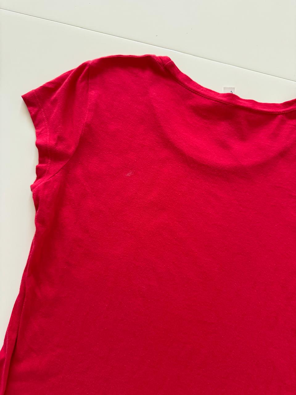 Playera roja basica, Talla M, Mujer