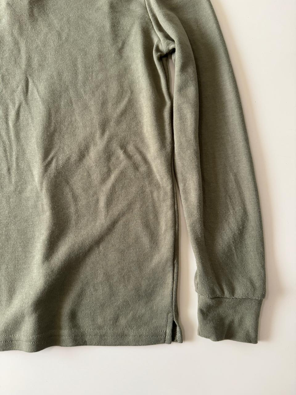 Playera manga larga verde, Talla L, Hombre