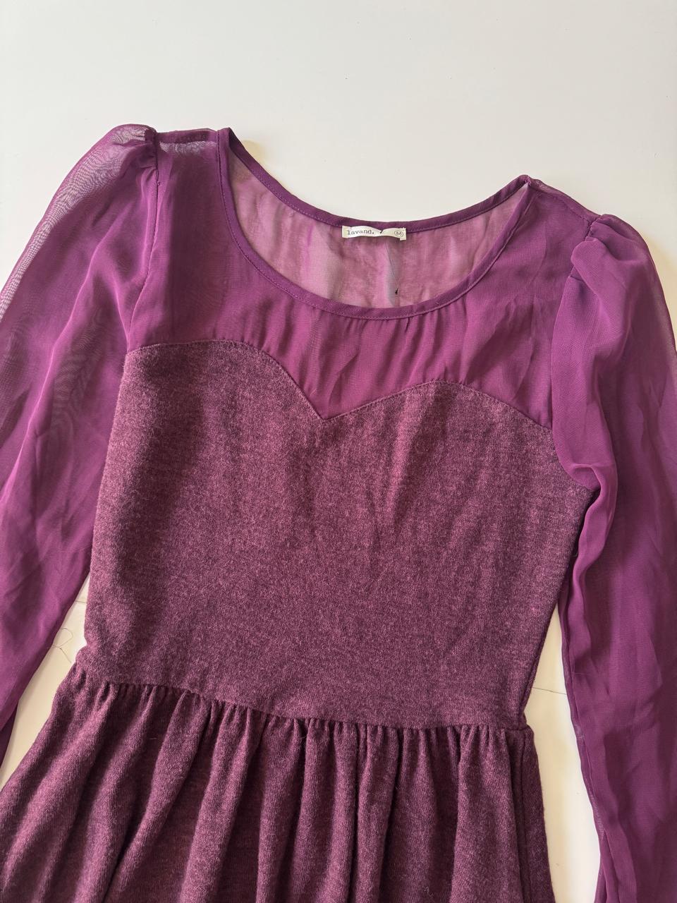 Vestido morado, Talla M, Mujer, Lavand