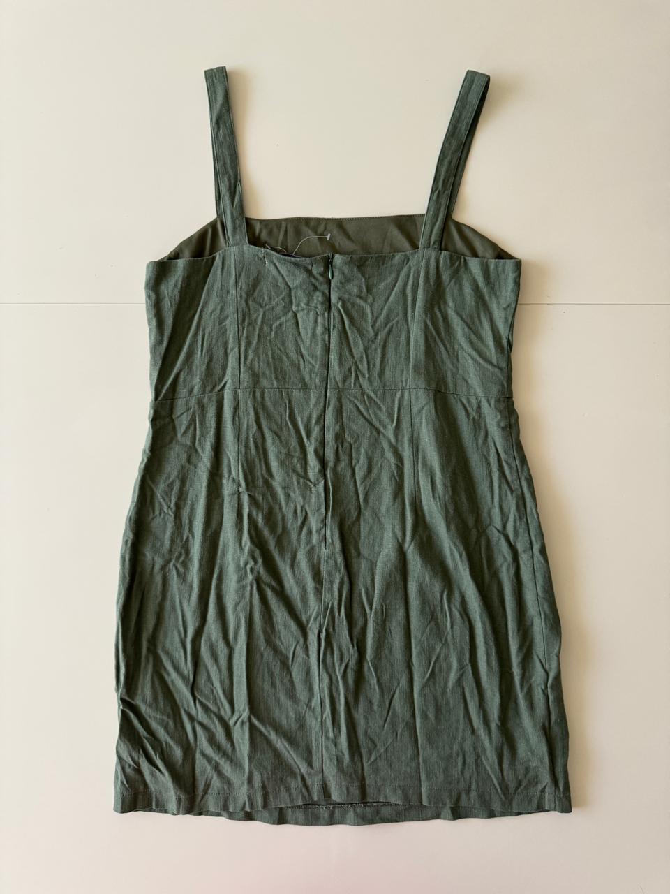 Vestido verde de verano, Talla S, Mujer