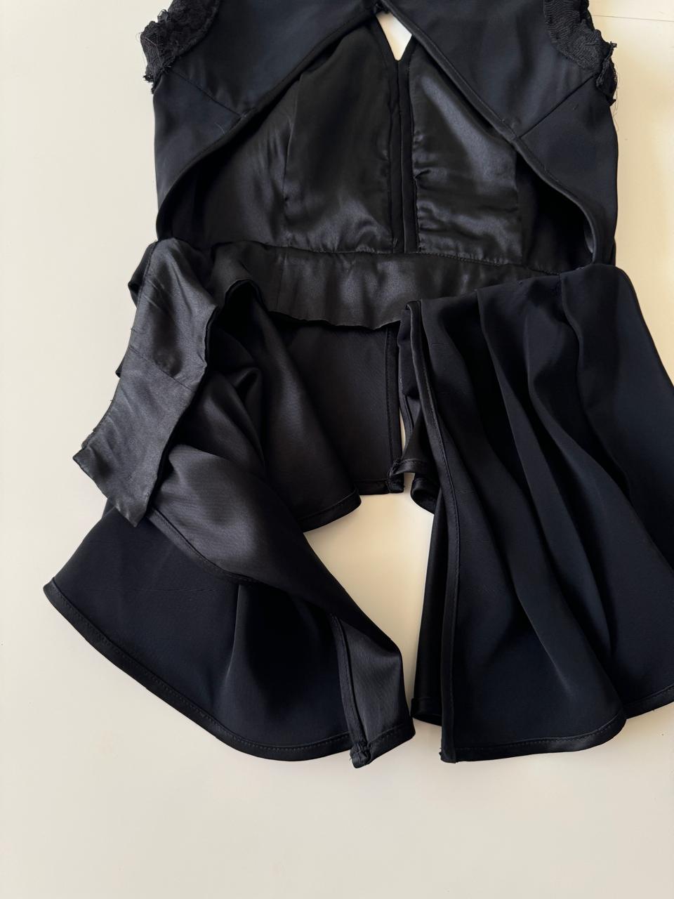 Blusa con pepplum, Talla XS, Mujer