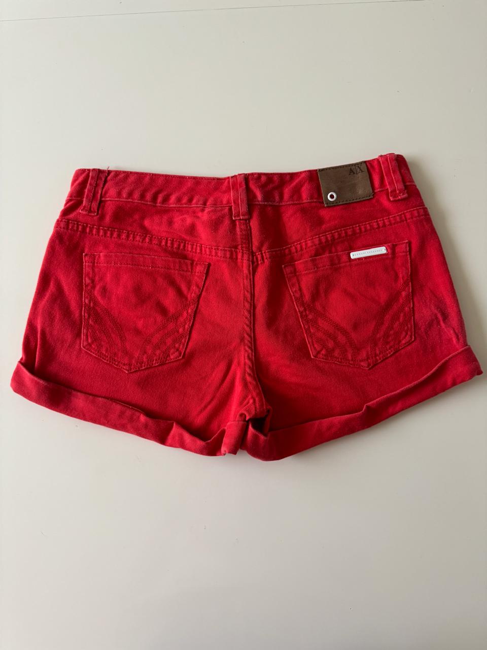 Shorts de mezclilla rojos, Talla 6, M, Mujer