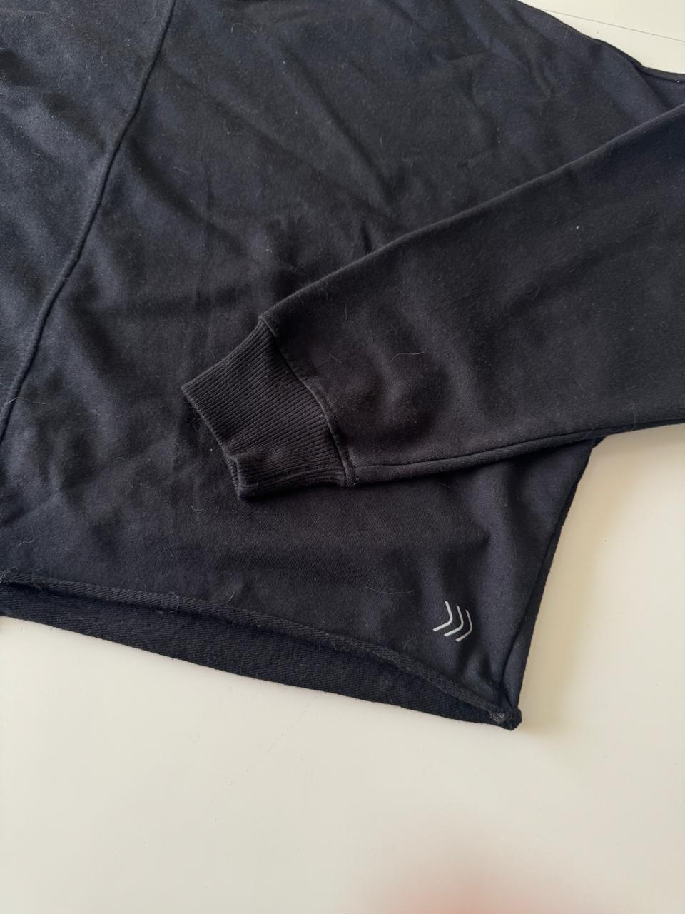 Sudadera deportiva negra, Talla M, Mujer