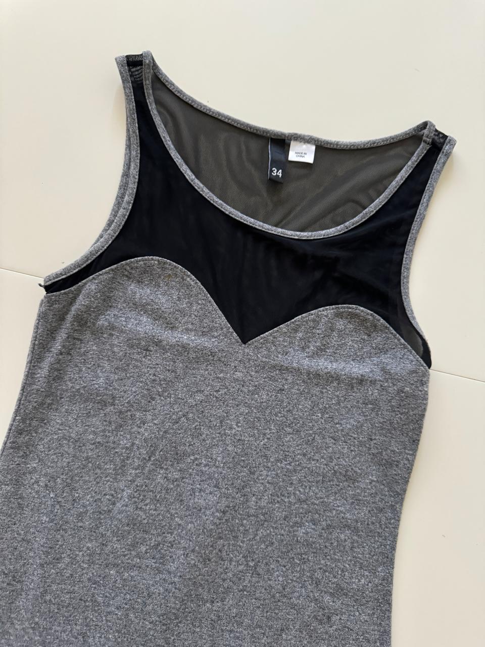 Vestido ajustado de camiseta, Talla XS, Mujer