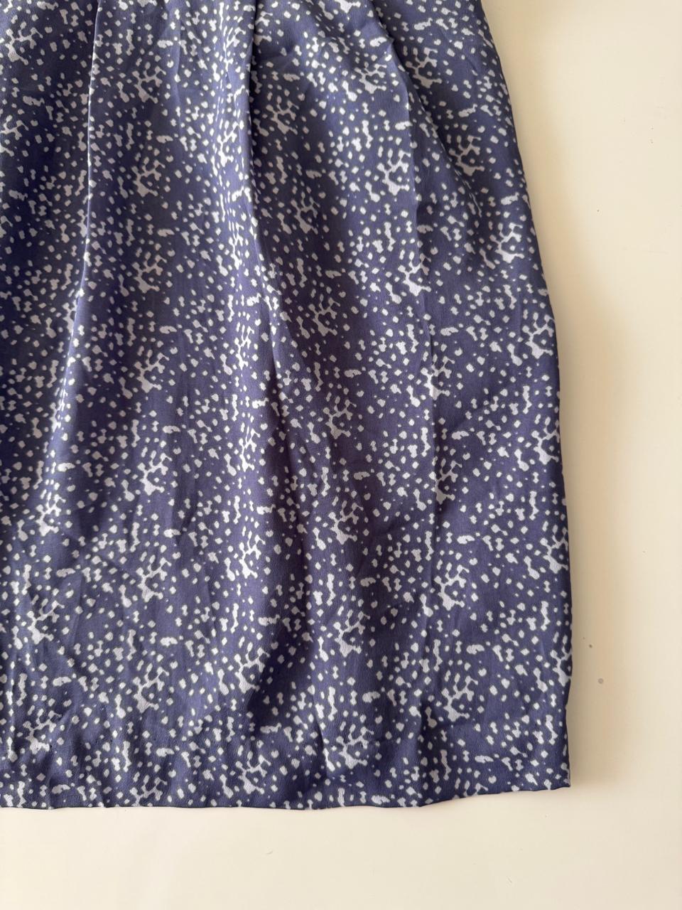 Vestido estampado celeste, Talla 0, XS, Mujer