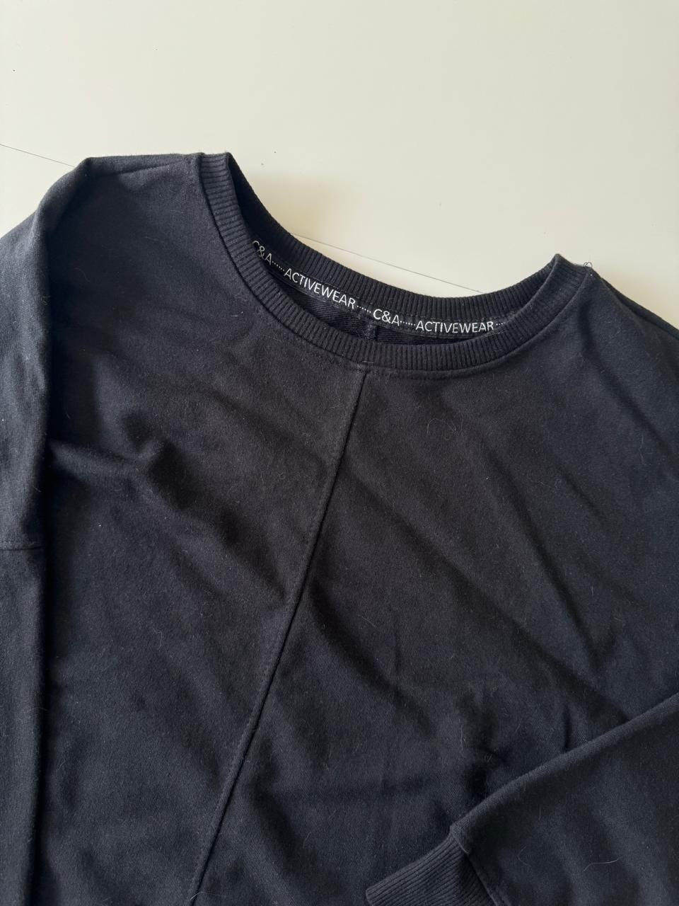 Sudadera deportiva negra, Talla M, Mujer