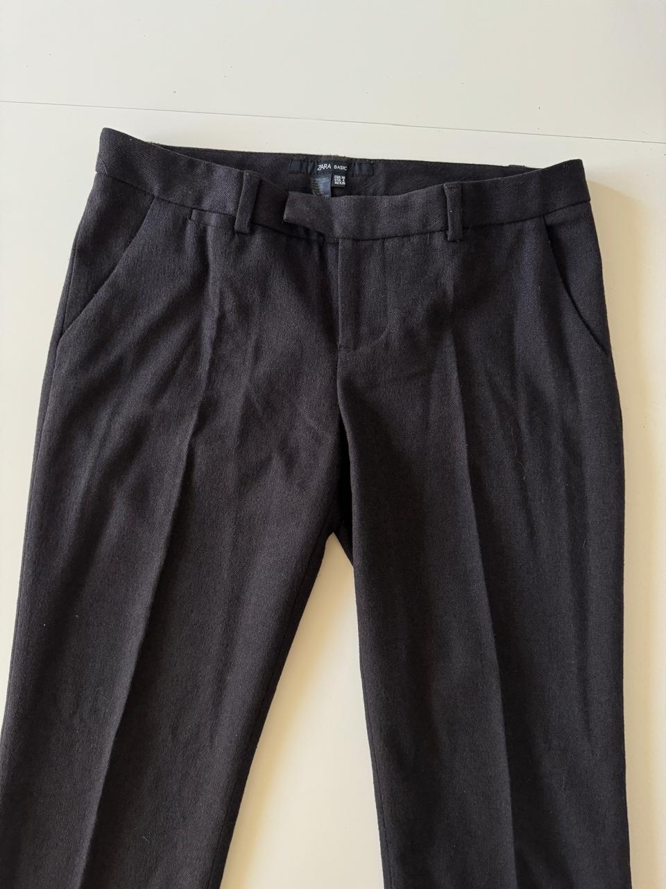 Pantalones de lana cafe, Talla 26mx, S, Mujer
