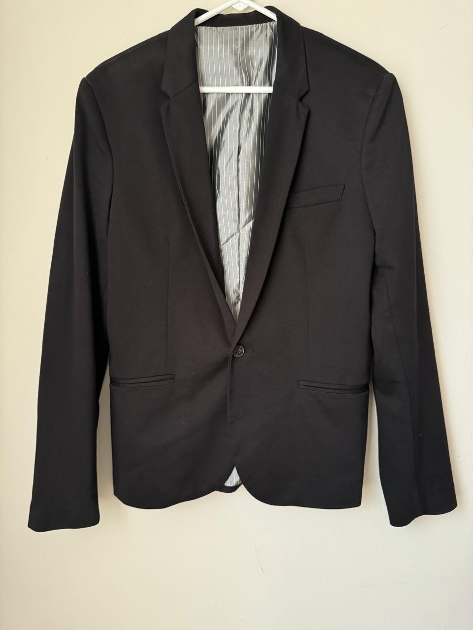 Blazer negro casual, Talla L, Hombre