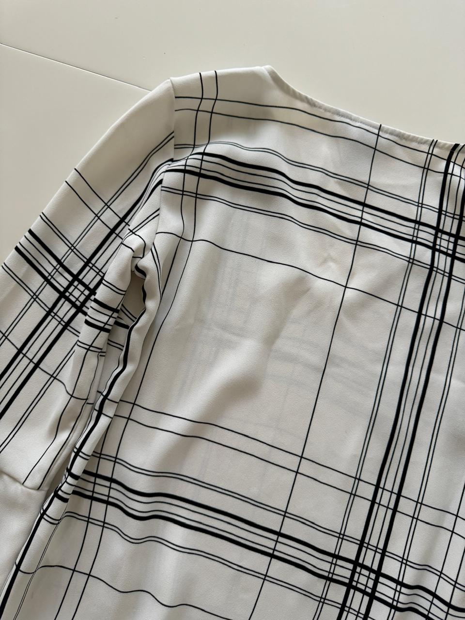 Blusa estampada con rayas, Talla 2, S, Mujer