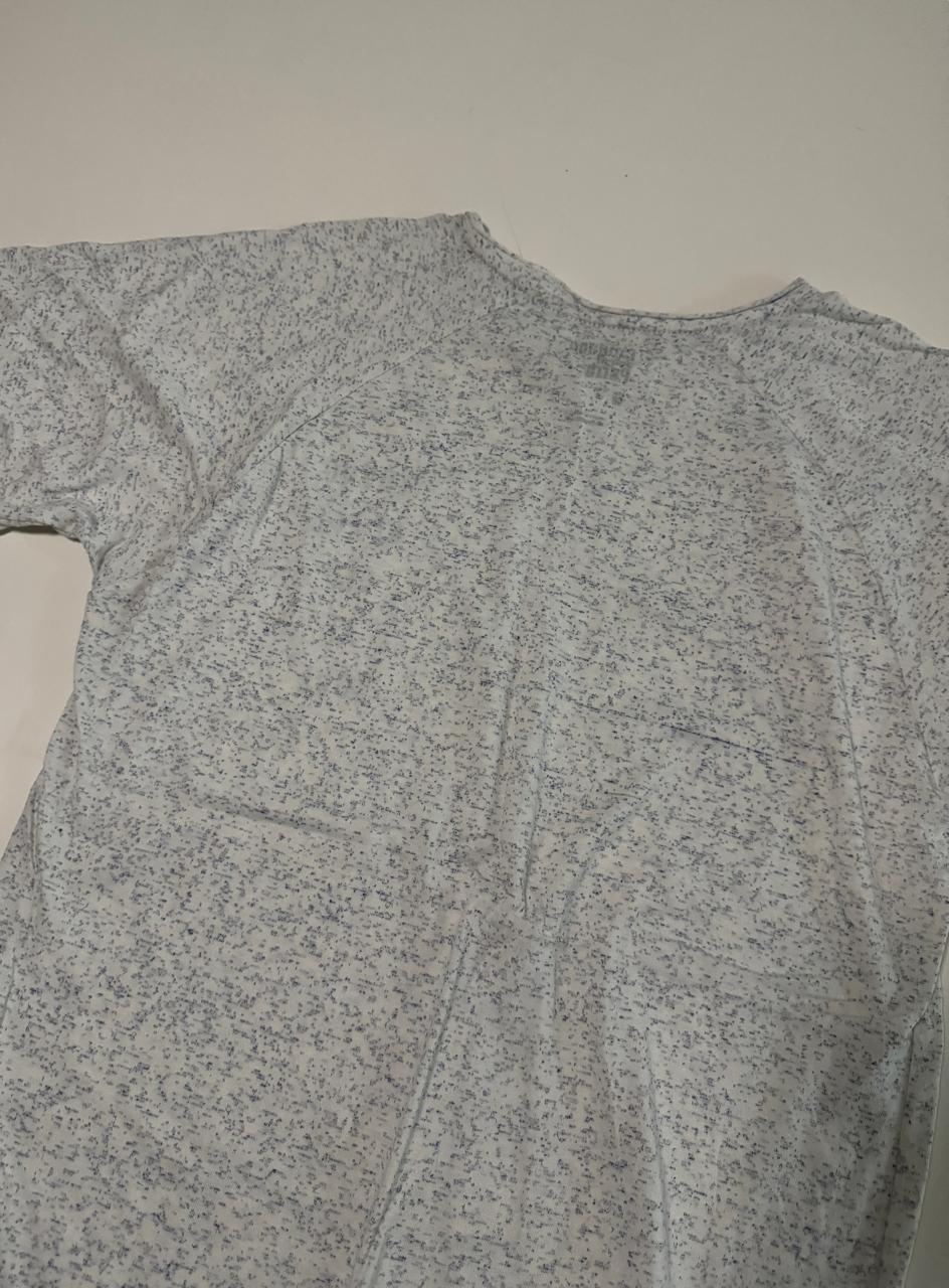 Playera estampada beige, Talla S, Hombre