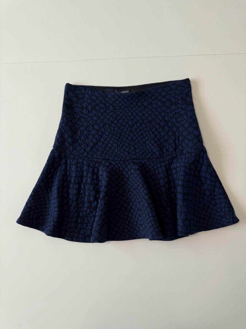 Falda stretch azul, Talla S, Mujer