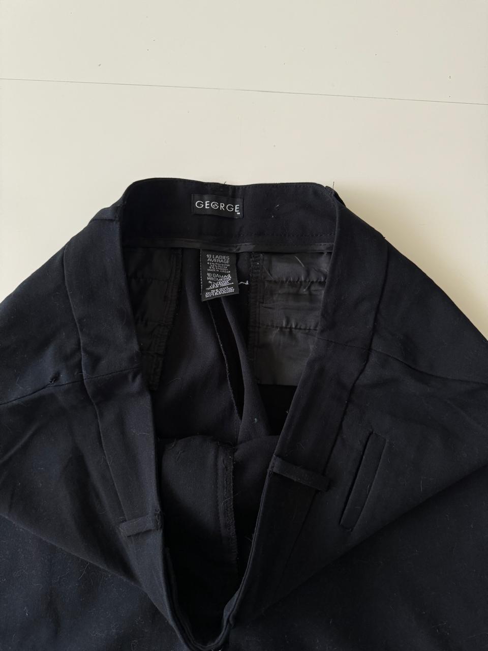 Pantalones negros casuales, Talla 10 Ladies, L, Mujer