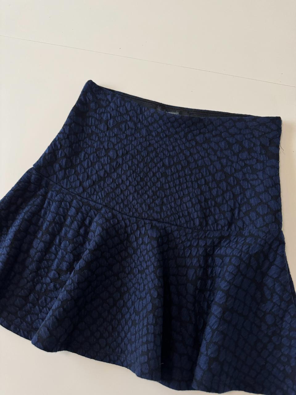 Falda stretch azul, Talla S, Mujer