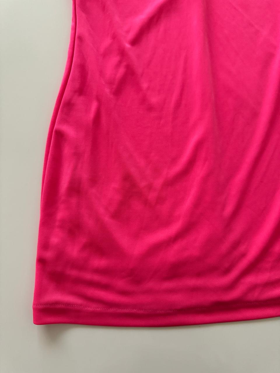Vestido halter, rosa fosfo, Talla S, Mujer