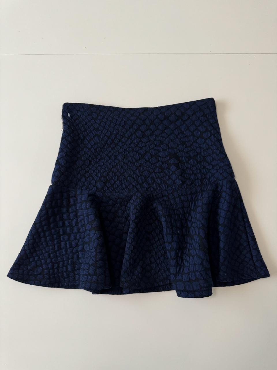 Falda stretch azul, Talla S, Mujer