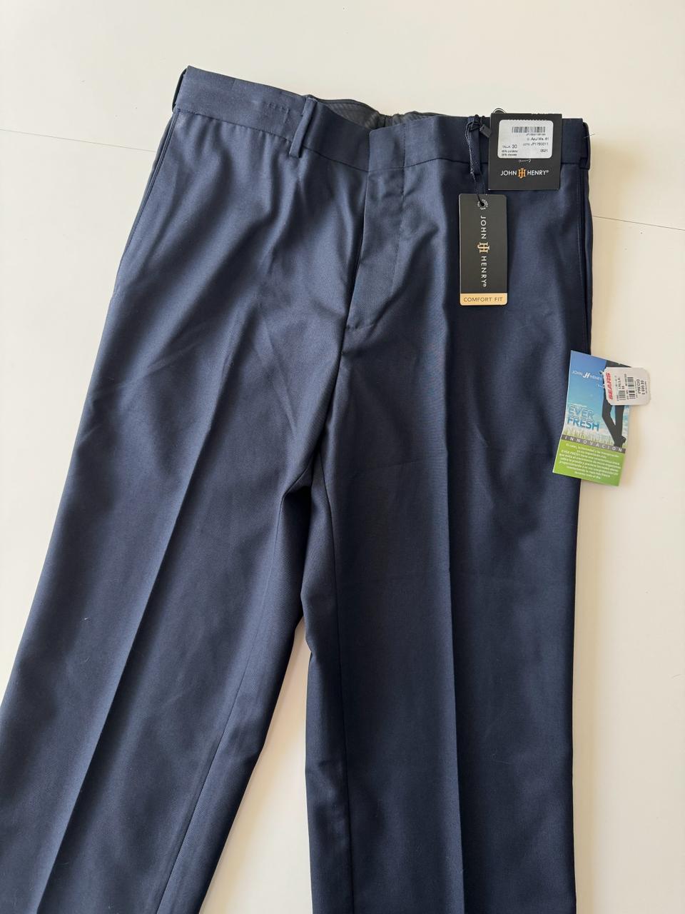 Pantalones casuales azul marino, Talla 30, Hombre