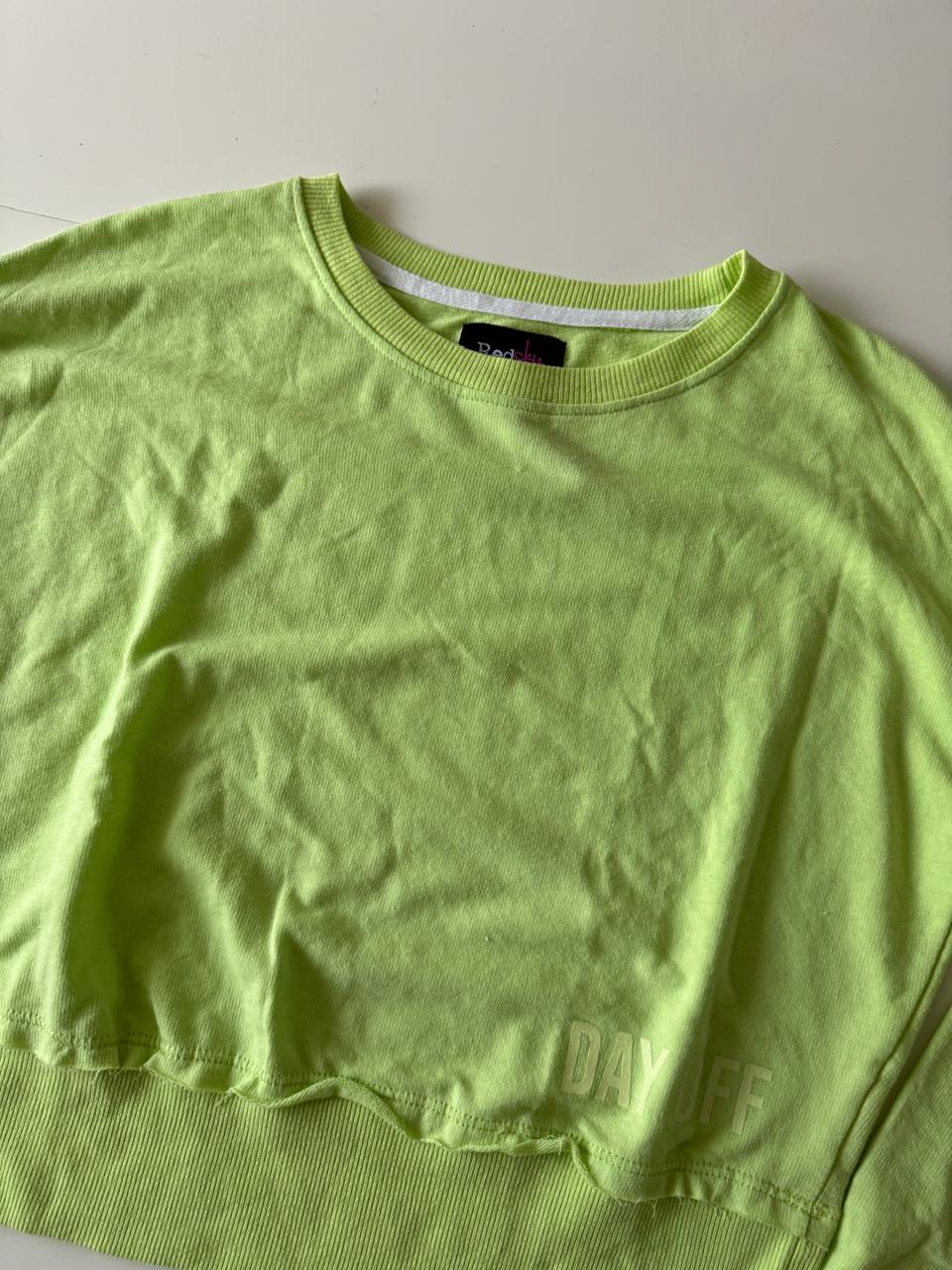 Sweter verde limon claro, Talla S, Mujer