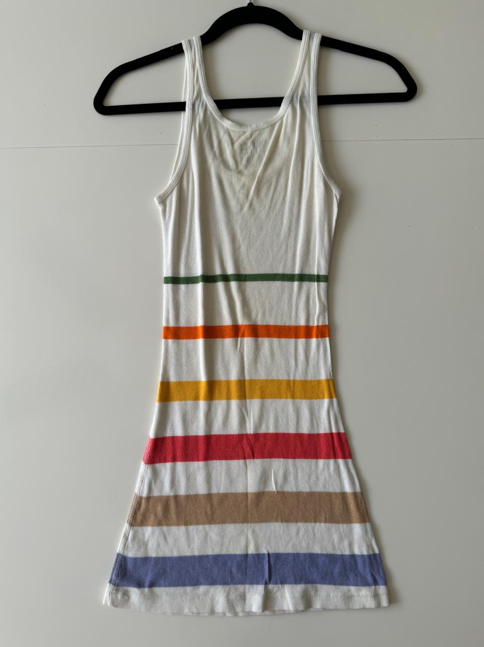 Tank blanco con rayas, Talla S, Mujer