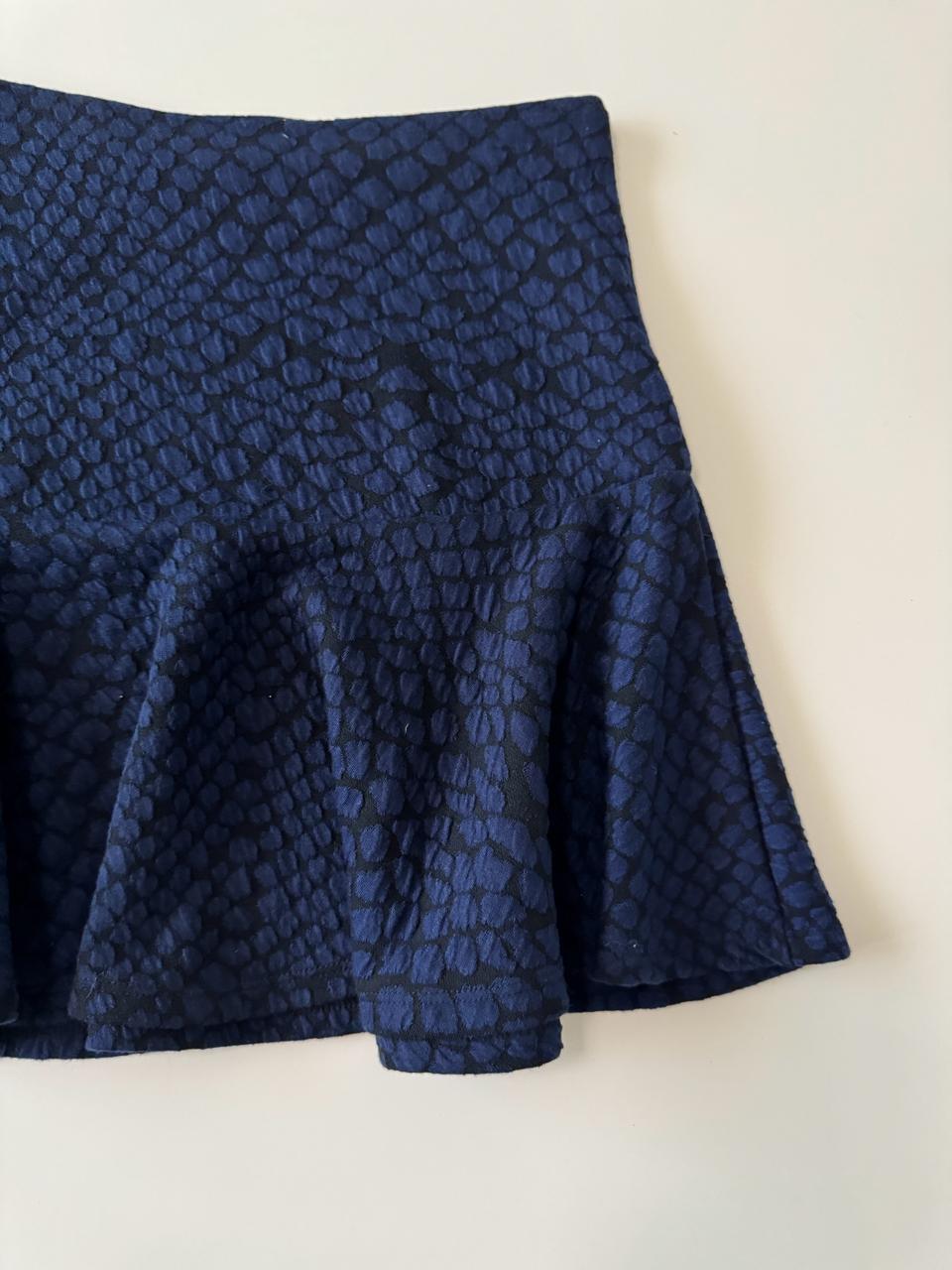 Falda stretch azul, Talla S, Mujer