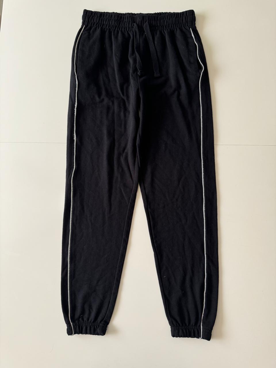 Pants negros con lineas reflejantes, Talla 31, M, Hombre