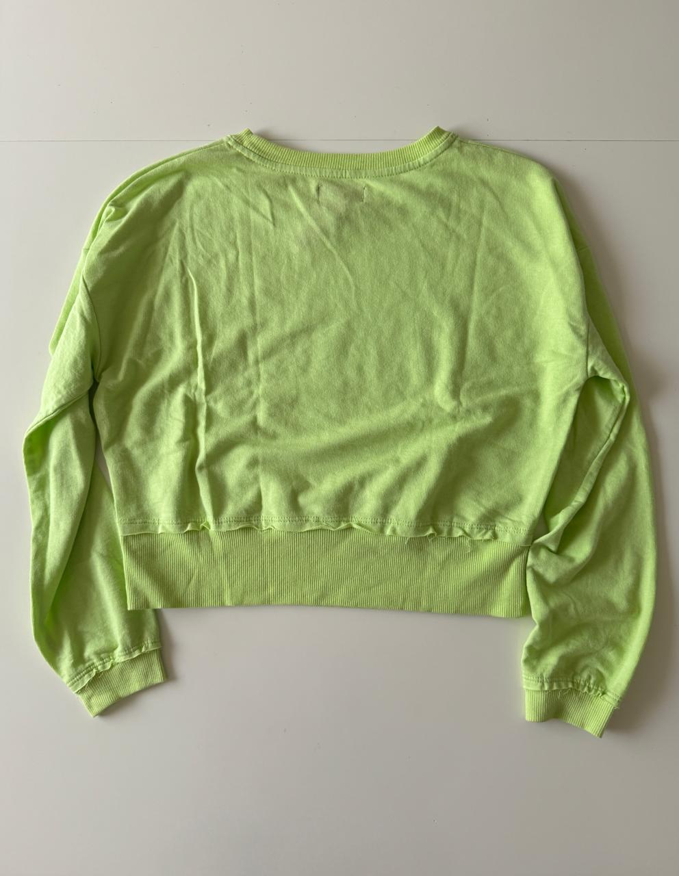 Sweter verde limon claro, Talla S, Mujer