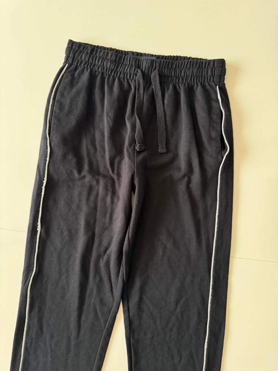 Pants negros con lineas reflejantes, Talla 31, M, Hombre