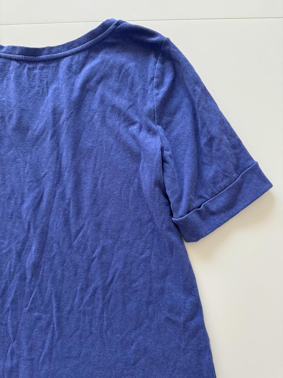 Playera manga 3/4 azul, Talla XL, Mujer