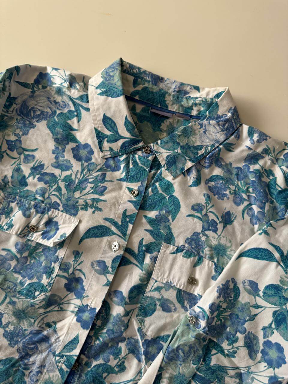 Blusa estampada de flores, Talla 3XL, Mujer