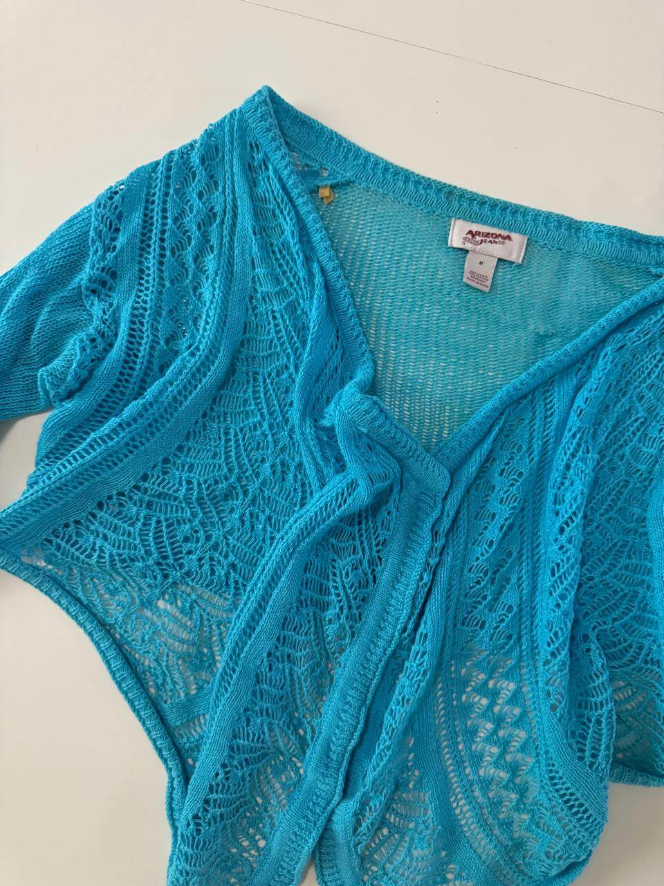 Bolero tejido turquesa, Talla M, Mujer
