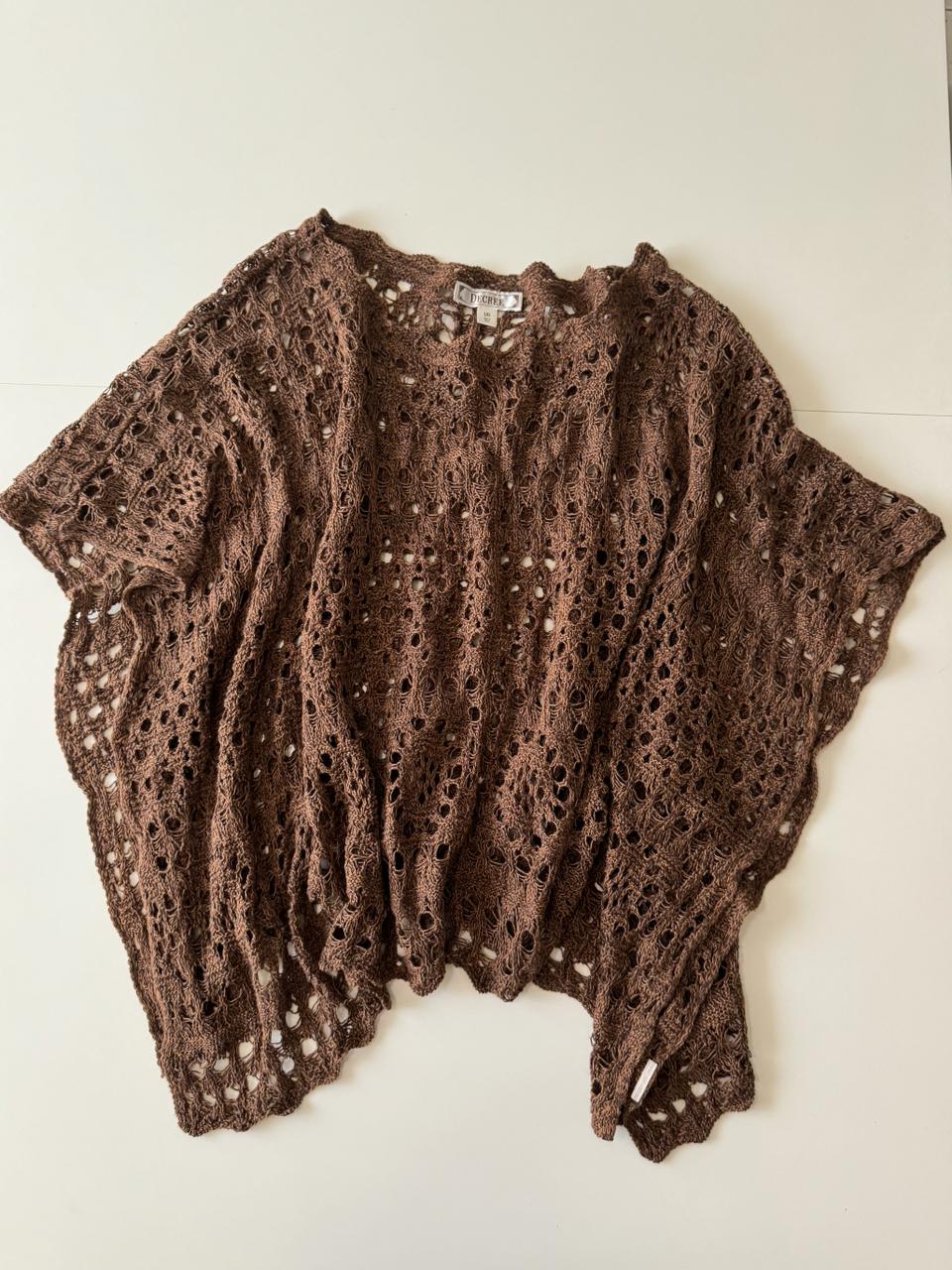 Poncho tejido, Talla XL, Mujer