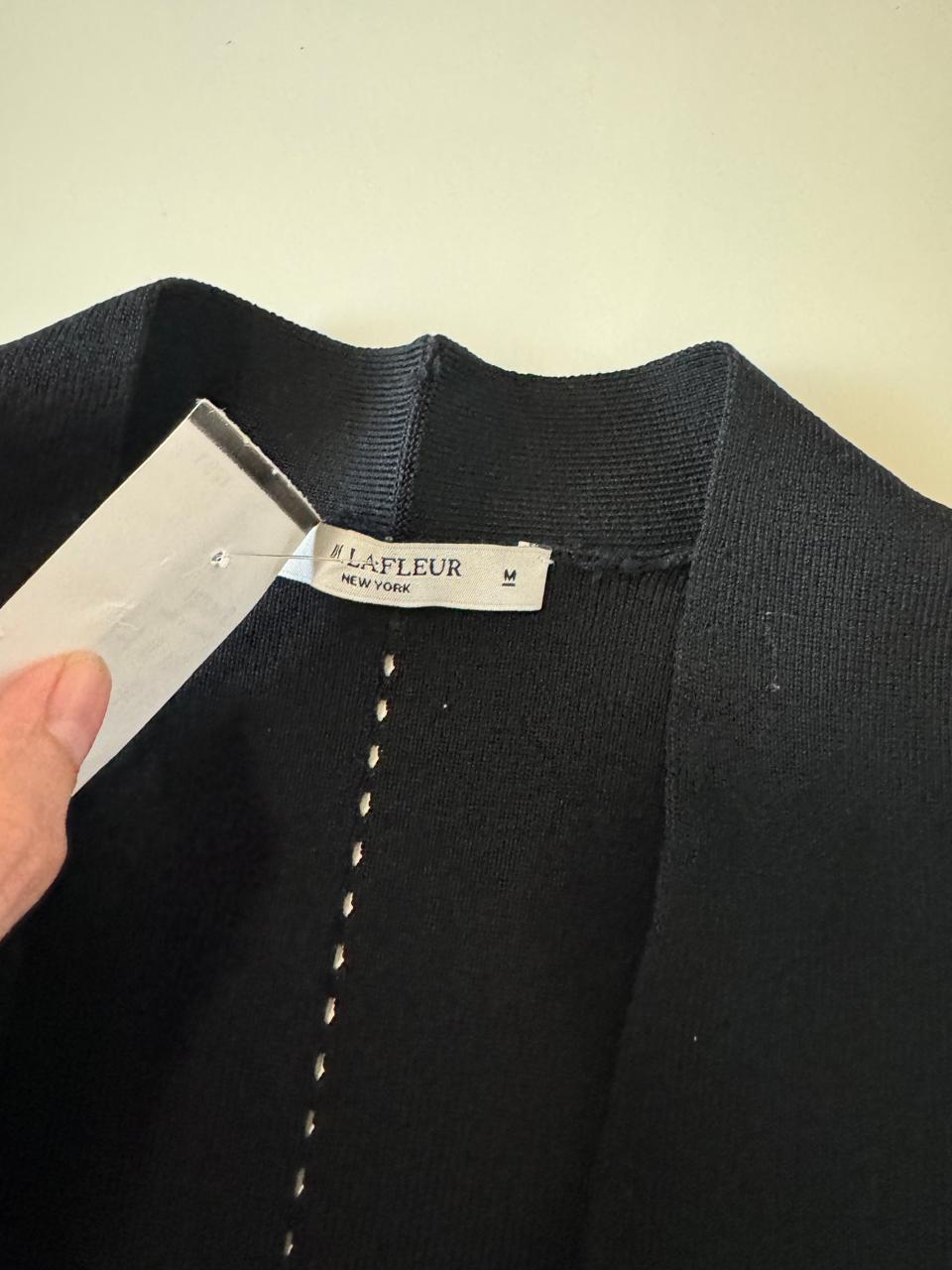 Cardigan negro de punto, Talla M, Mujer