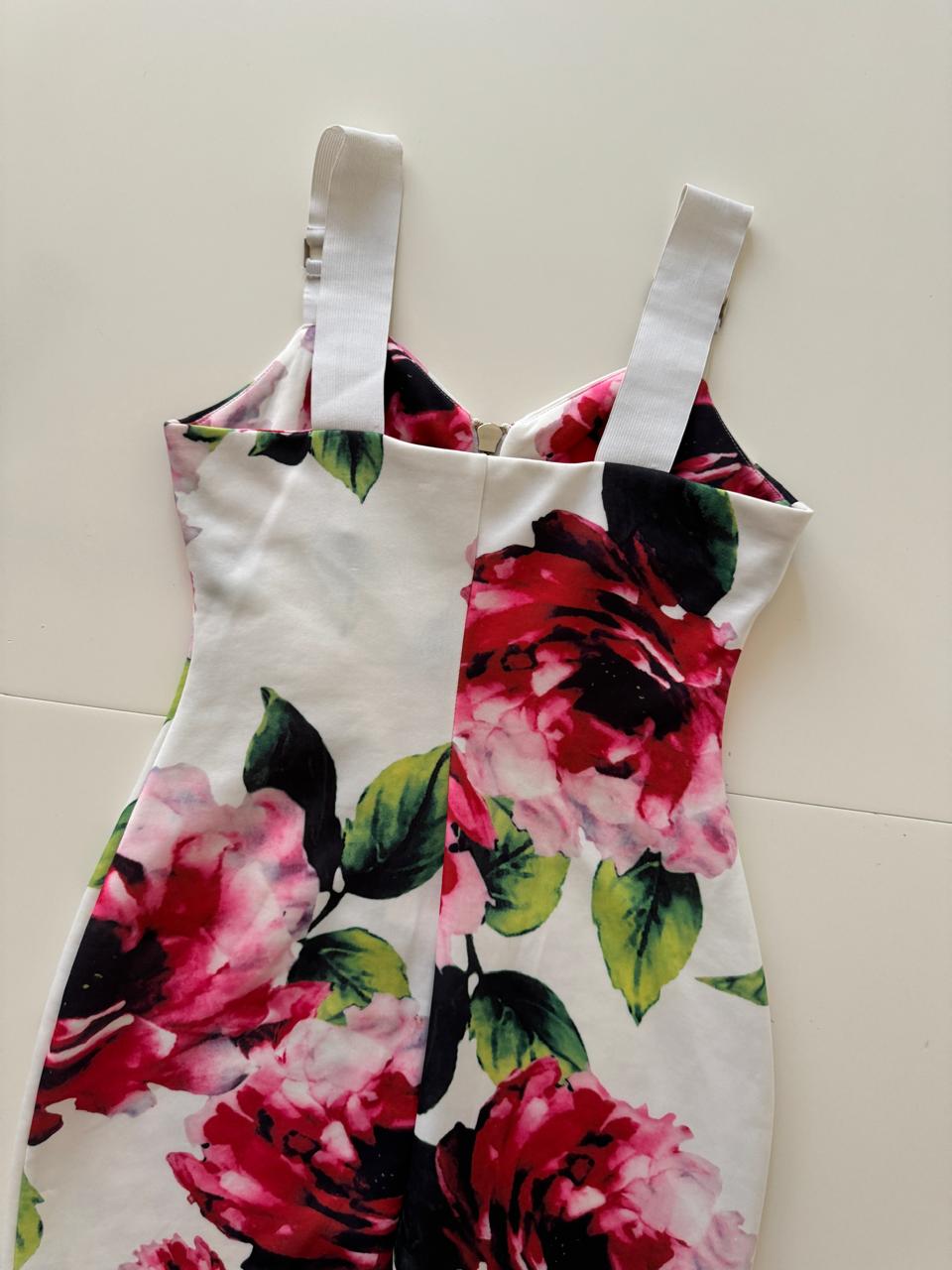 Vestido ajustado, estampado flores, Talla S, Mujer