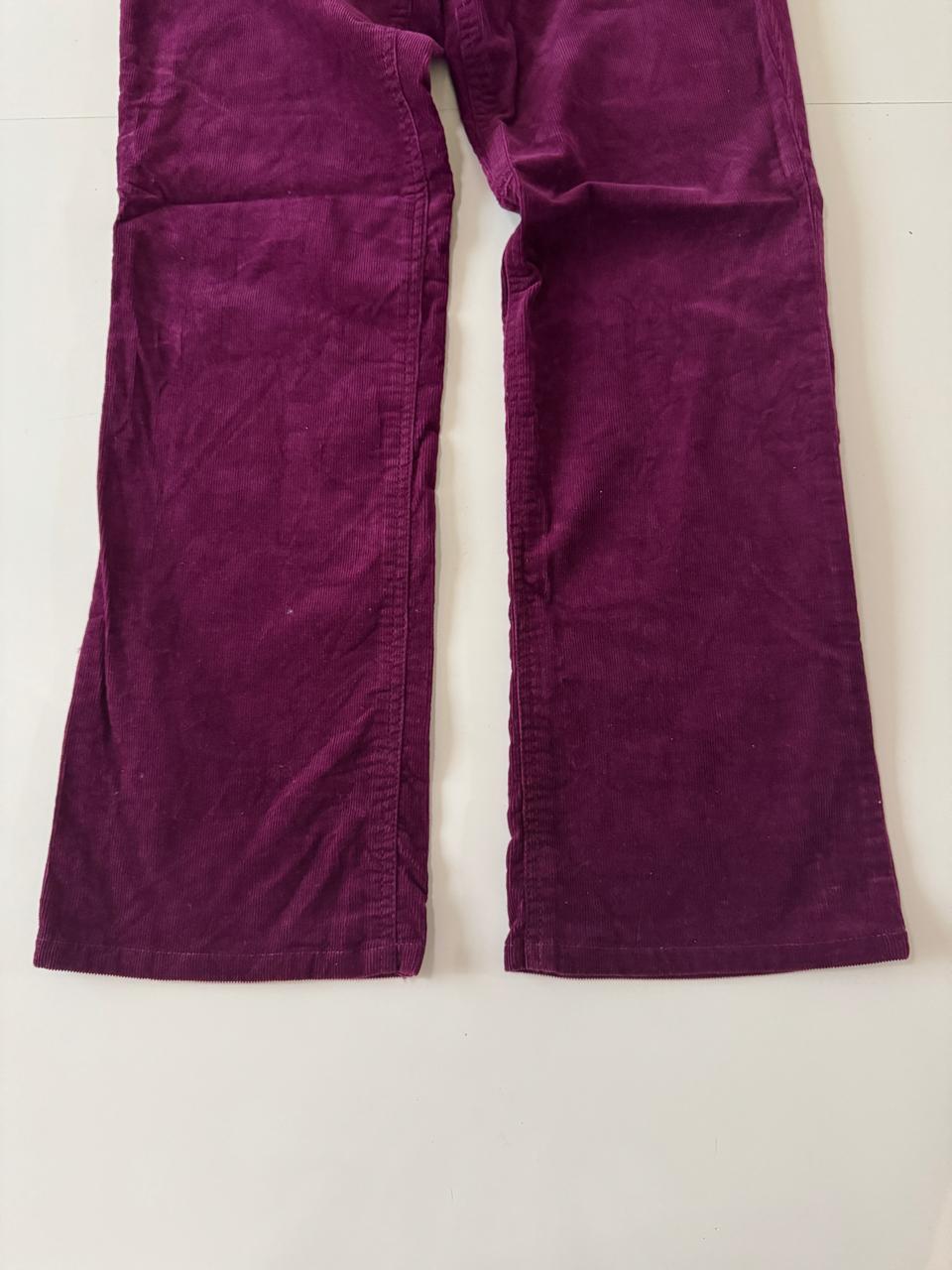 Pantalones de corduroy vino, Talla 0S, Bootcut, Mujer, J.Crew
