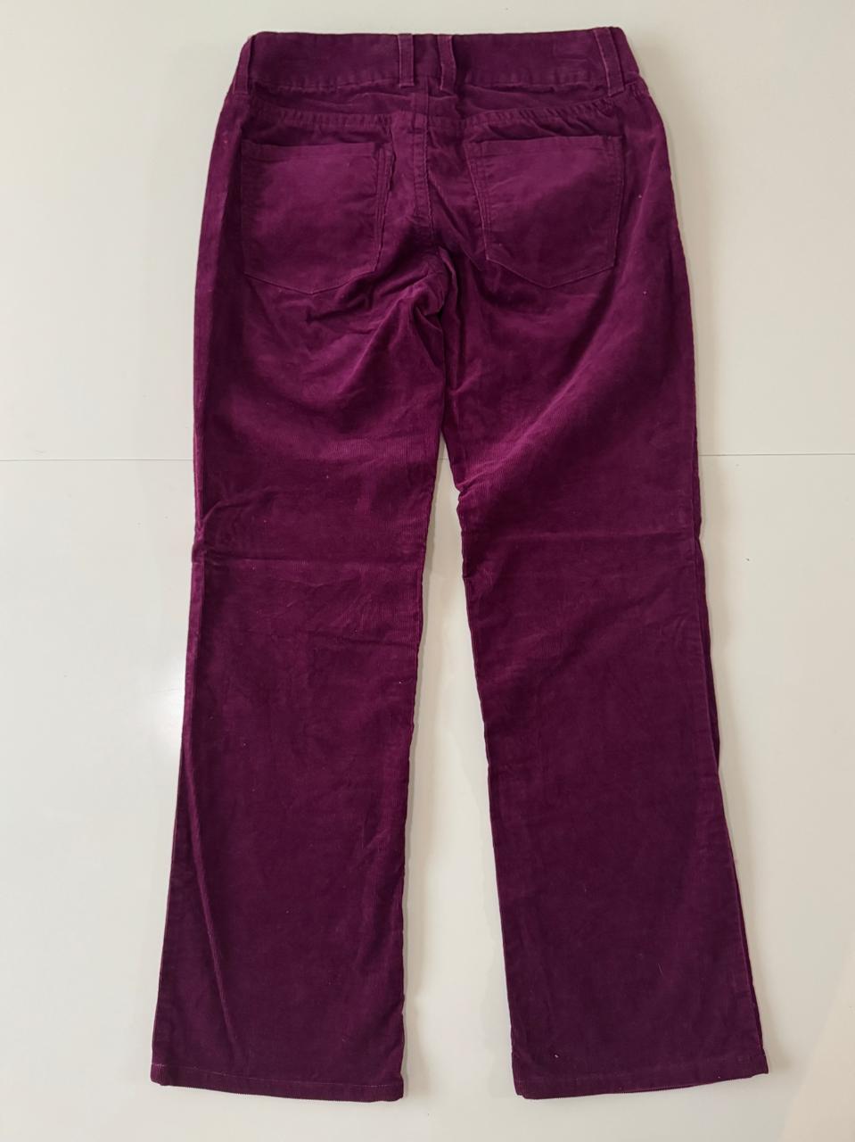 Pantalones de corduroy vino, Talla 0S, Bootcut, Mujer, J.Crew