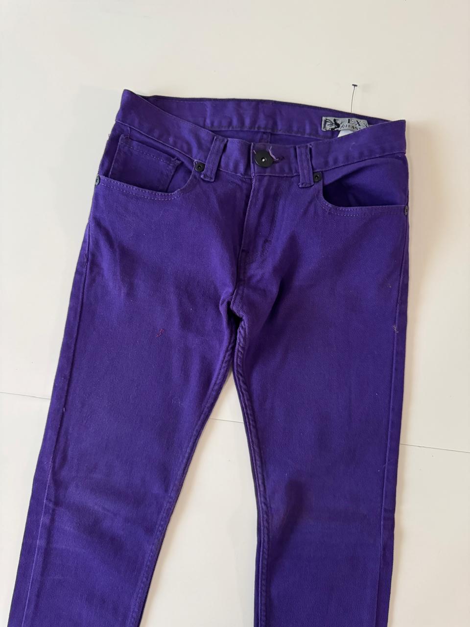 Jeans de mezclilla morados, Talla 28,M, Mujer, EX Jeans