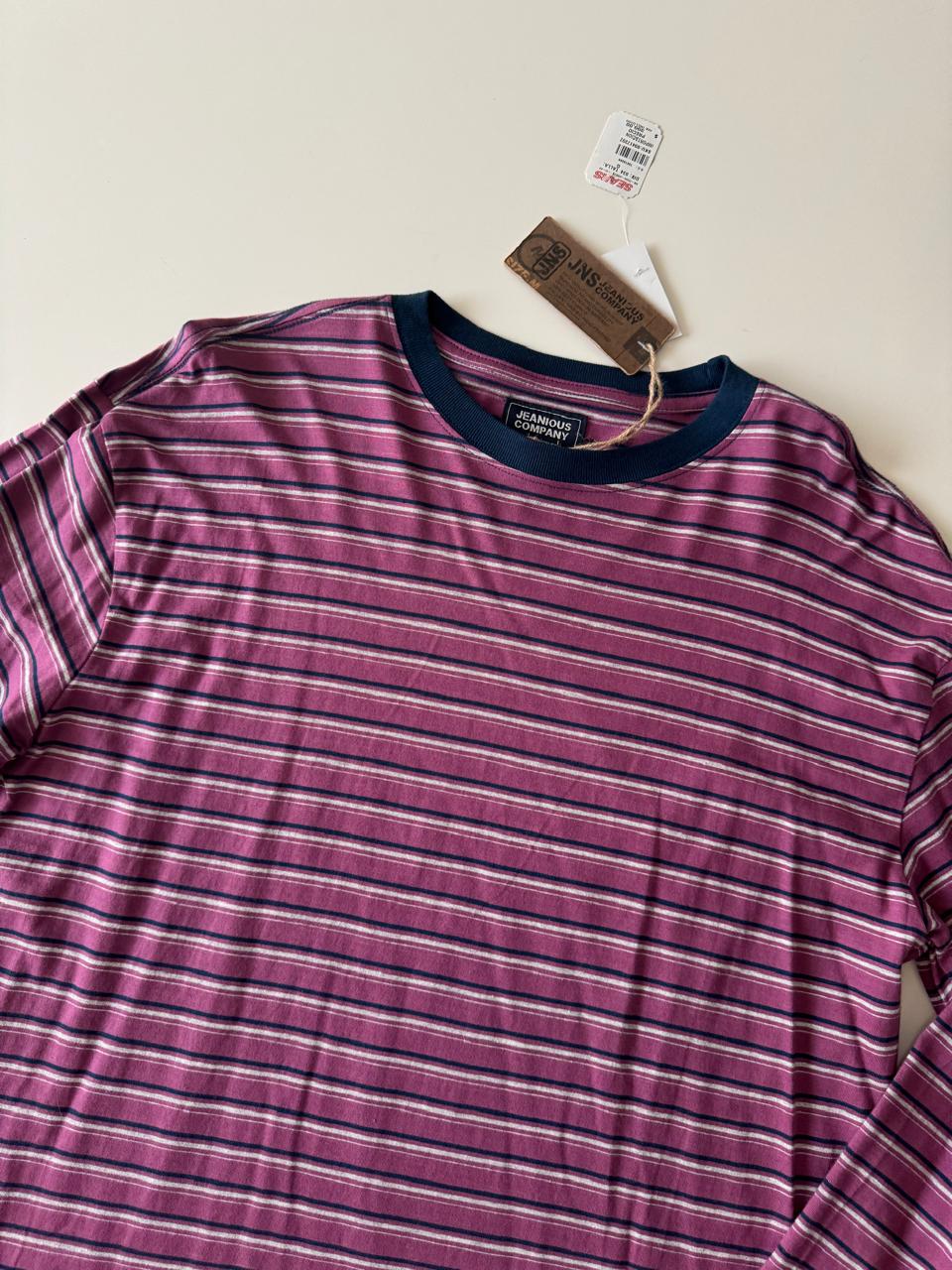 Playera rayas manga larga, Talla L, Hombre