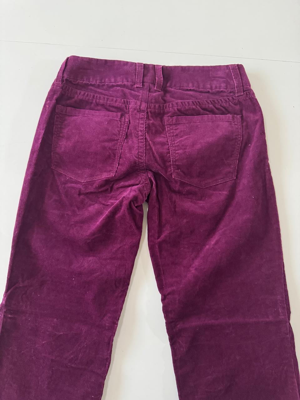 Pantalones de corduroy vino, Talla 0S, Bootcut, Mujer, J.Crew