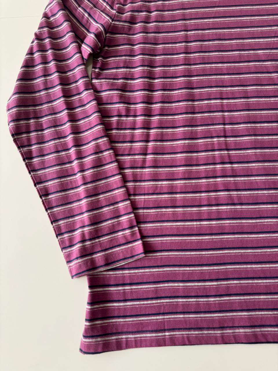 Playera rayas manga larga, Talla L, Hombre