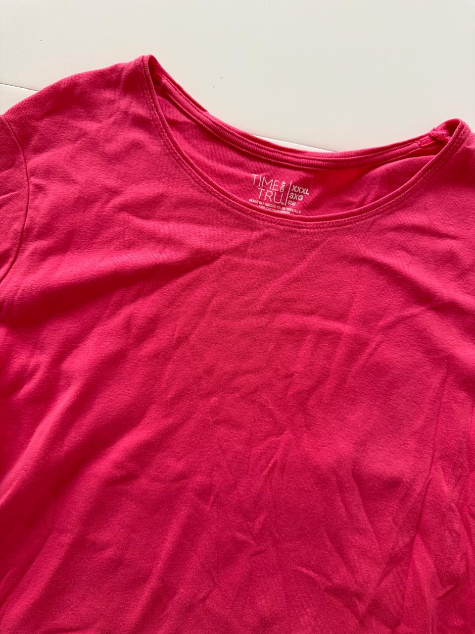 Playera basica salmon, Talla 3XL, XXL, Mujer