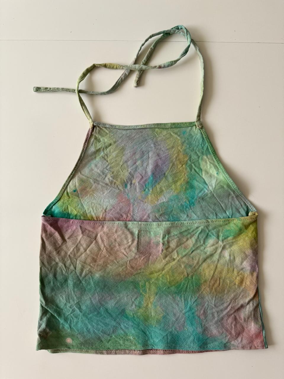 Halter estampado a mano, Talla XS, Mujer