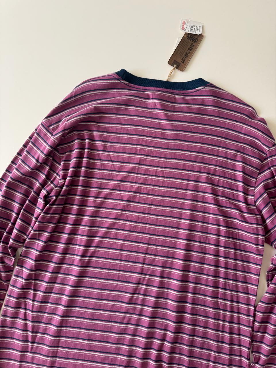Playera rayas manga larga, Talla L, Hombre