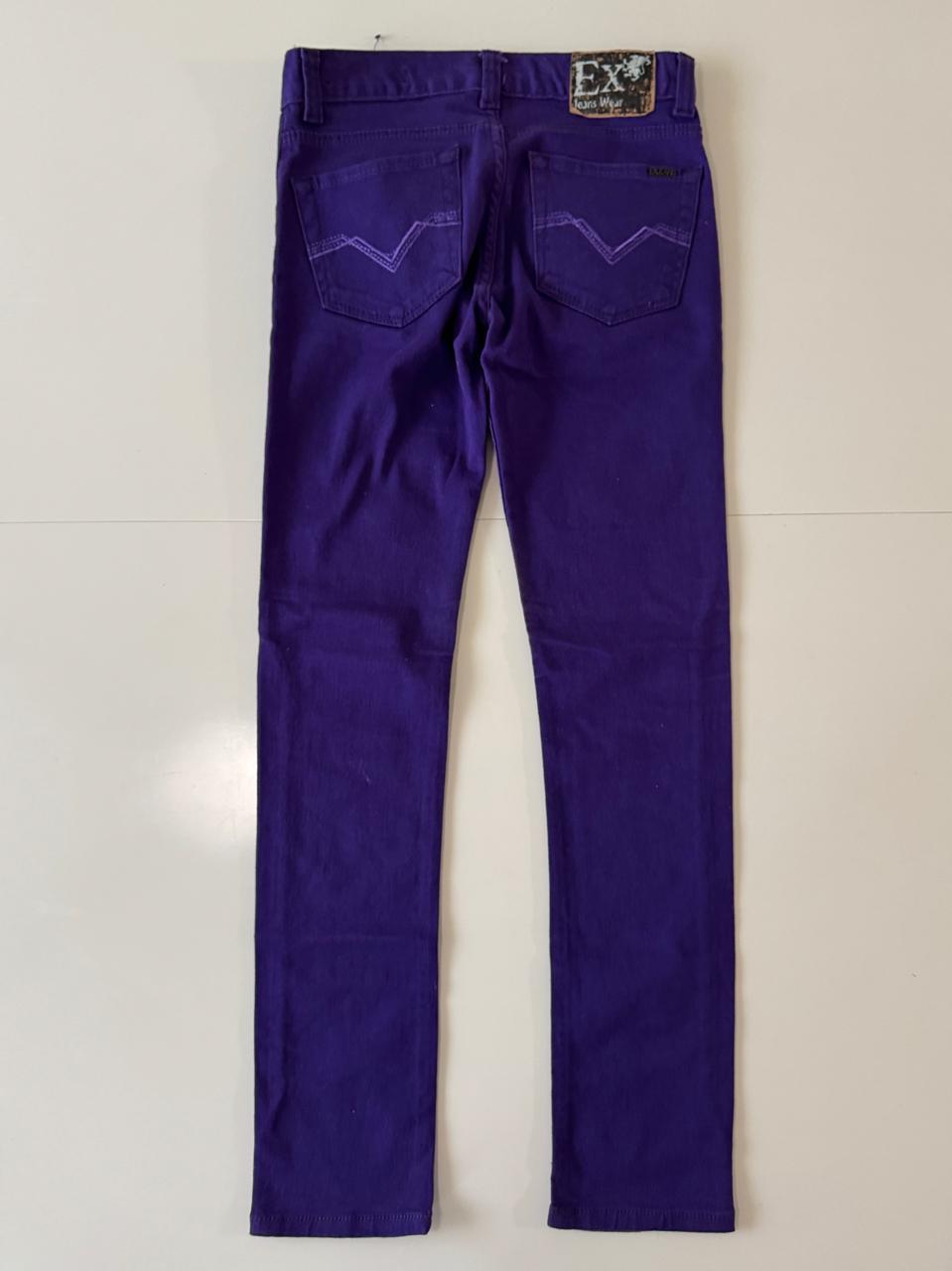 Jeans de mezclilla morados, Talla 28,M, Mujer, EX Jeans