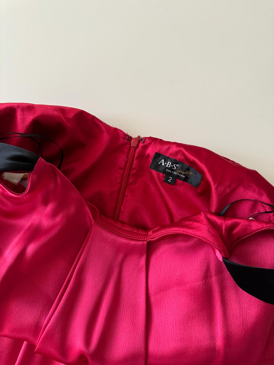 Vestido de globo rojo, Talla 2, S, Mujer