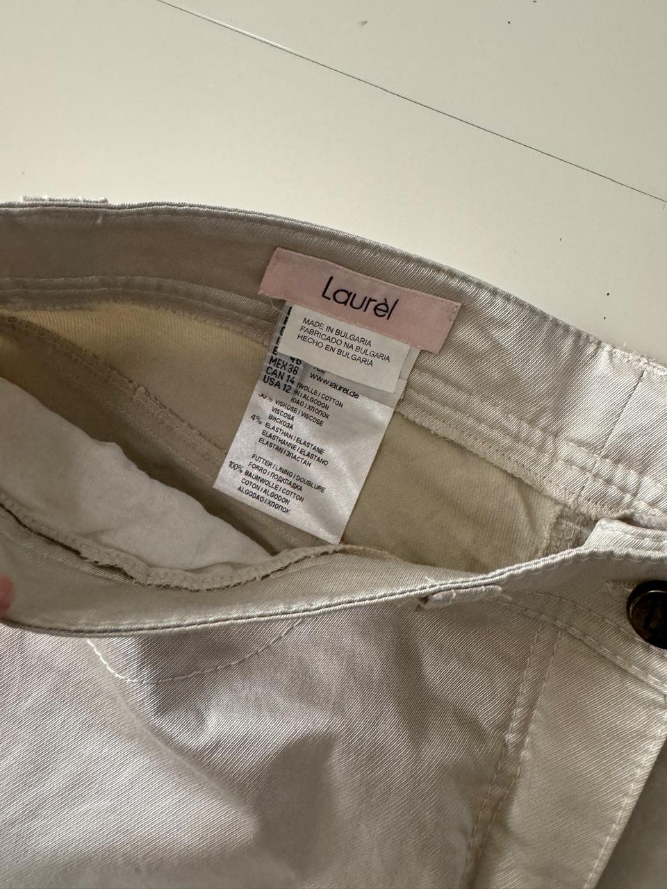 Pantalones color perla satinados, Talla 36Mx, 12Usa, Mujer