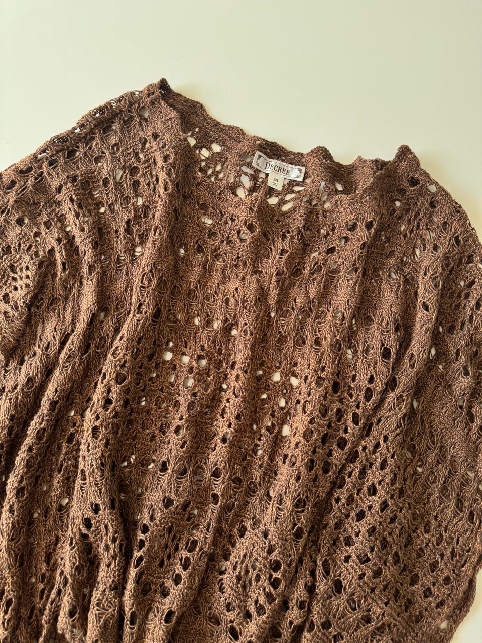 Poncho tejido, Talla XL, Mujer