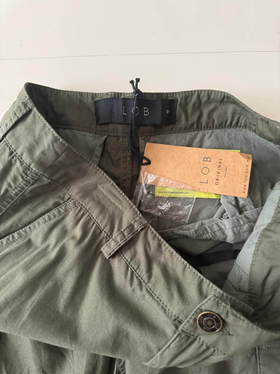 Pantalones cargo verde olivo, Talla 31 Cintura, Hombre