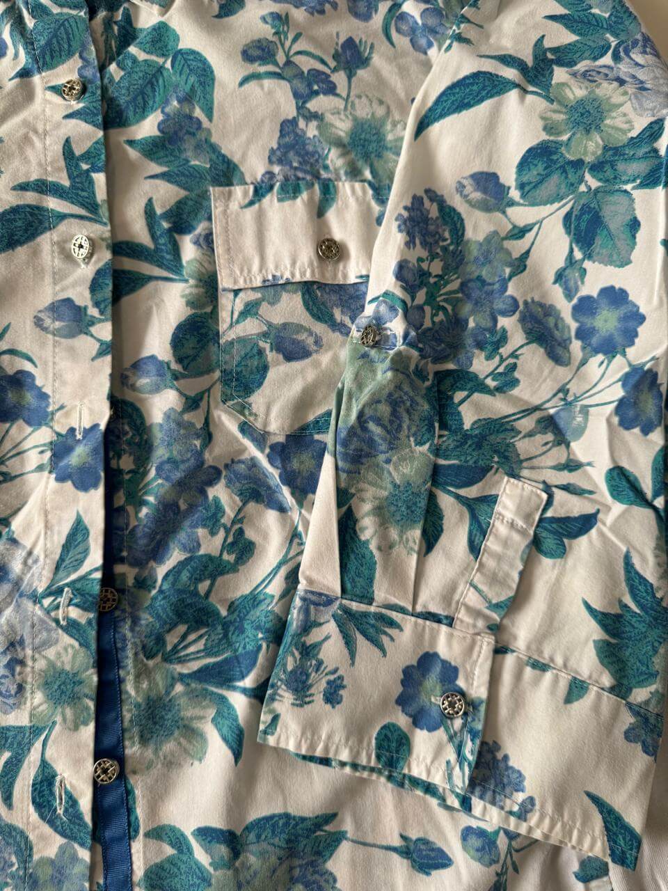 Blusa estampada de flores, Talla 3XL, Mujer