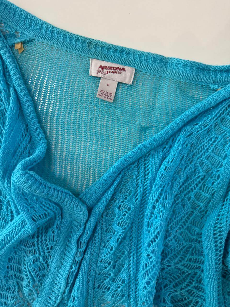 Bolero tejido turquesa, Talla M, Mujer